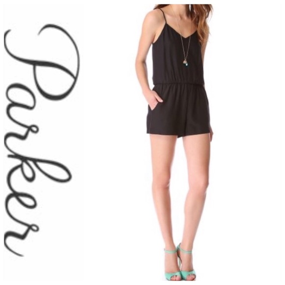 Parker Pants - 💕SALE💕 Parker Silk Black Shorts Razorback Romper